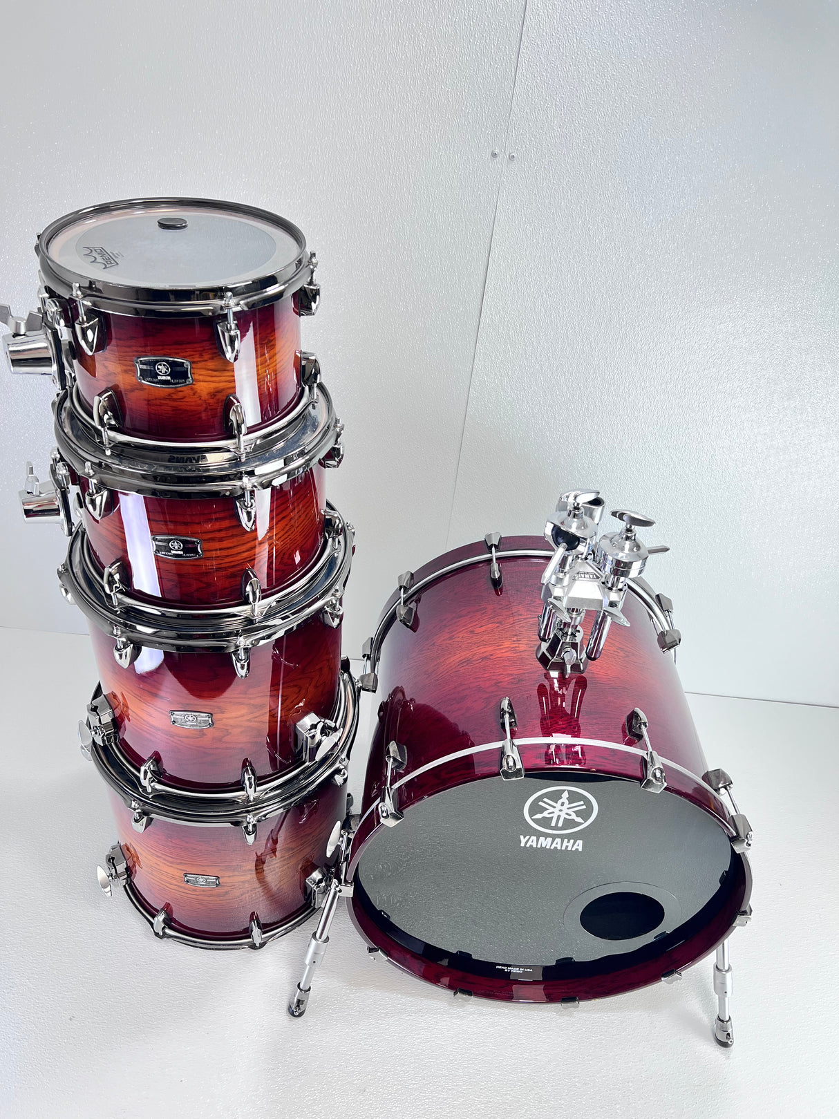 Used Yamaha Live Oak Sunset Amber Fade (10/12/14/16/22") Drum Kit