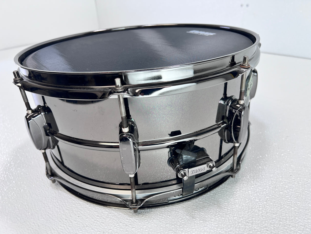 Used TAMA Black Nickel Steel Snare (6" x 14")