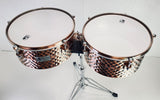 Used Toca Pro Line Hand Hammered Timbales W/Stand & Bag