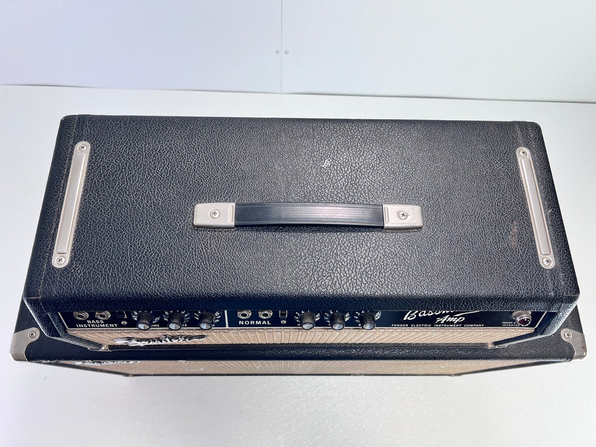 Used Fender April 1965 Bassman 2 Channel 50 Watt Head & Cab Stack W/Original Covers