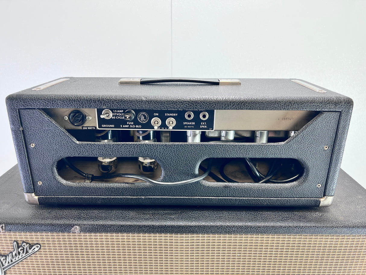 Used Fender April 1965 Bassman 2 Channel 50 Watt Head & Cab Stack W/Original Covers