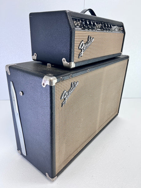 Used Fender April 1965 Bassman 2 Channel 50 Watt Head & Cab Stack W/Original Covers
