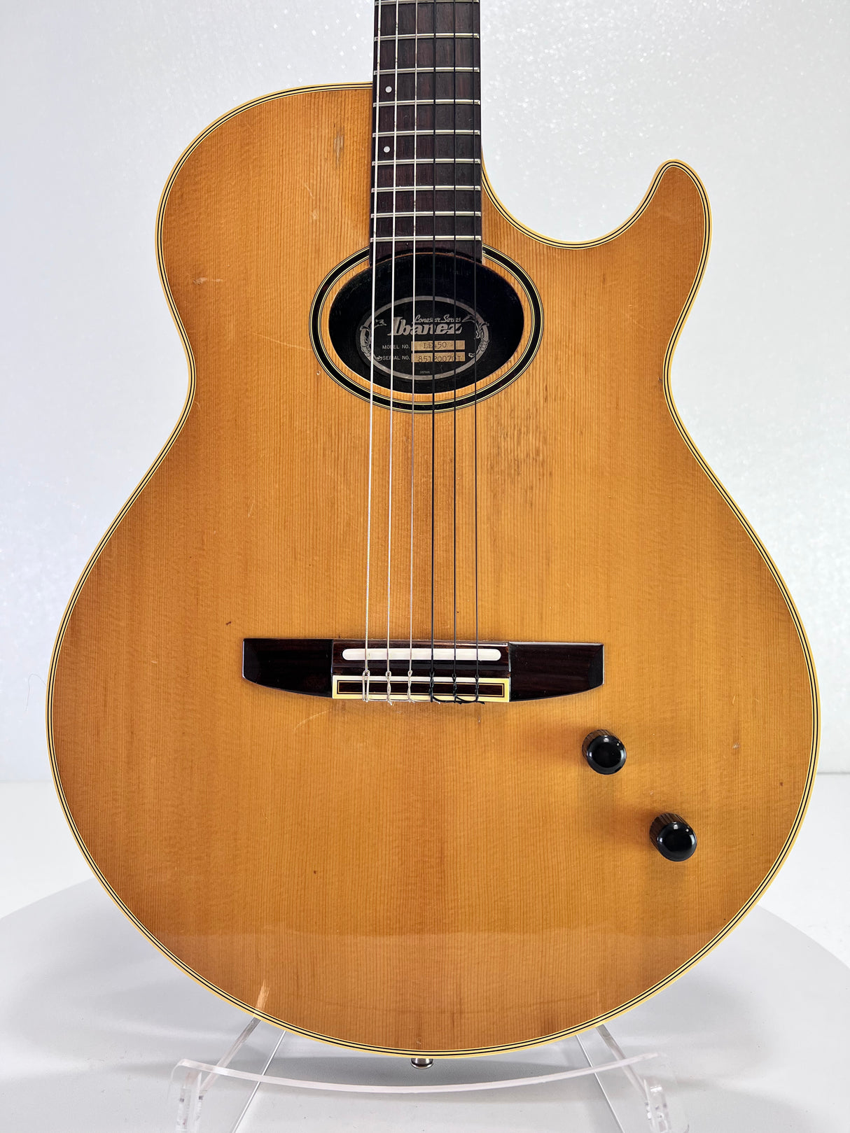Used Ibanez LE-450 Classical Nylon Acoustic /Electric Thin body 1966 Japan W/ Gig Bag