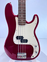 Used Squier P-Bass Affinity Series Metallic Red W/Hard Case