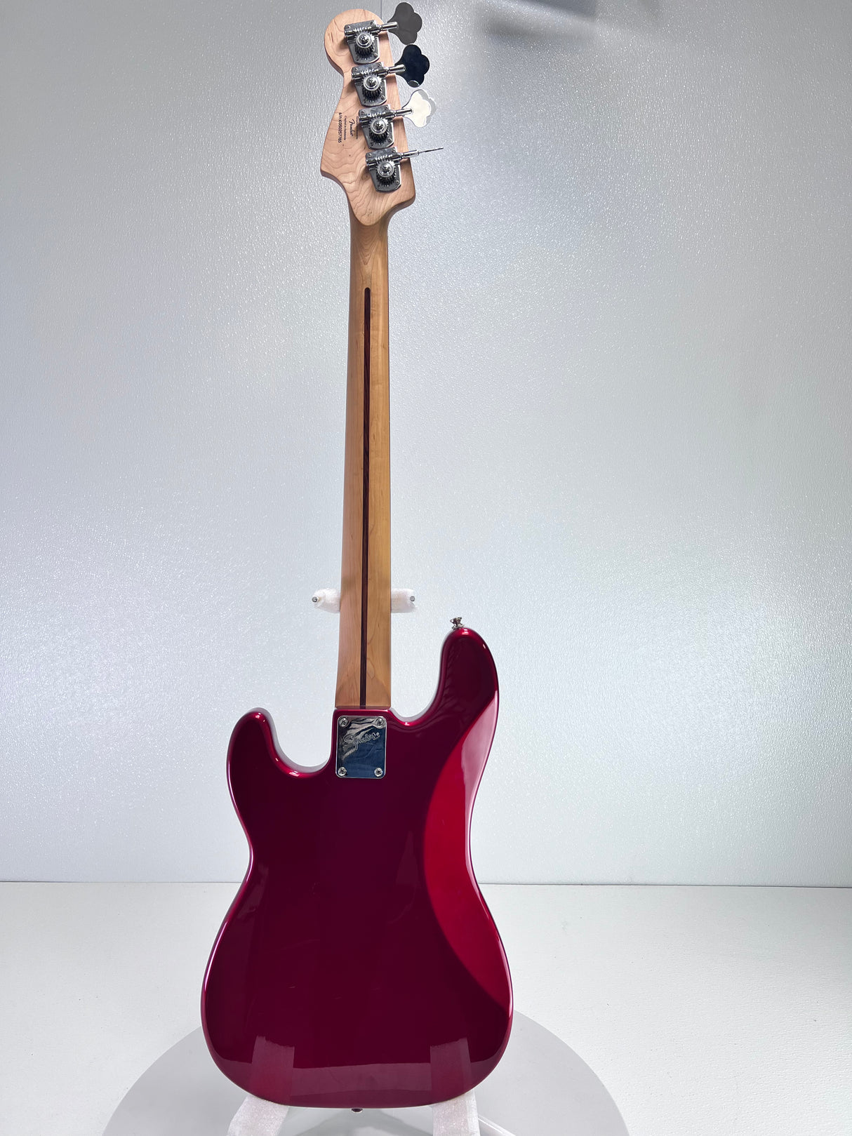 Used Squier P-Bass Affinity Series Metallic Red W/Hard Case