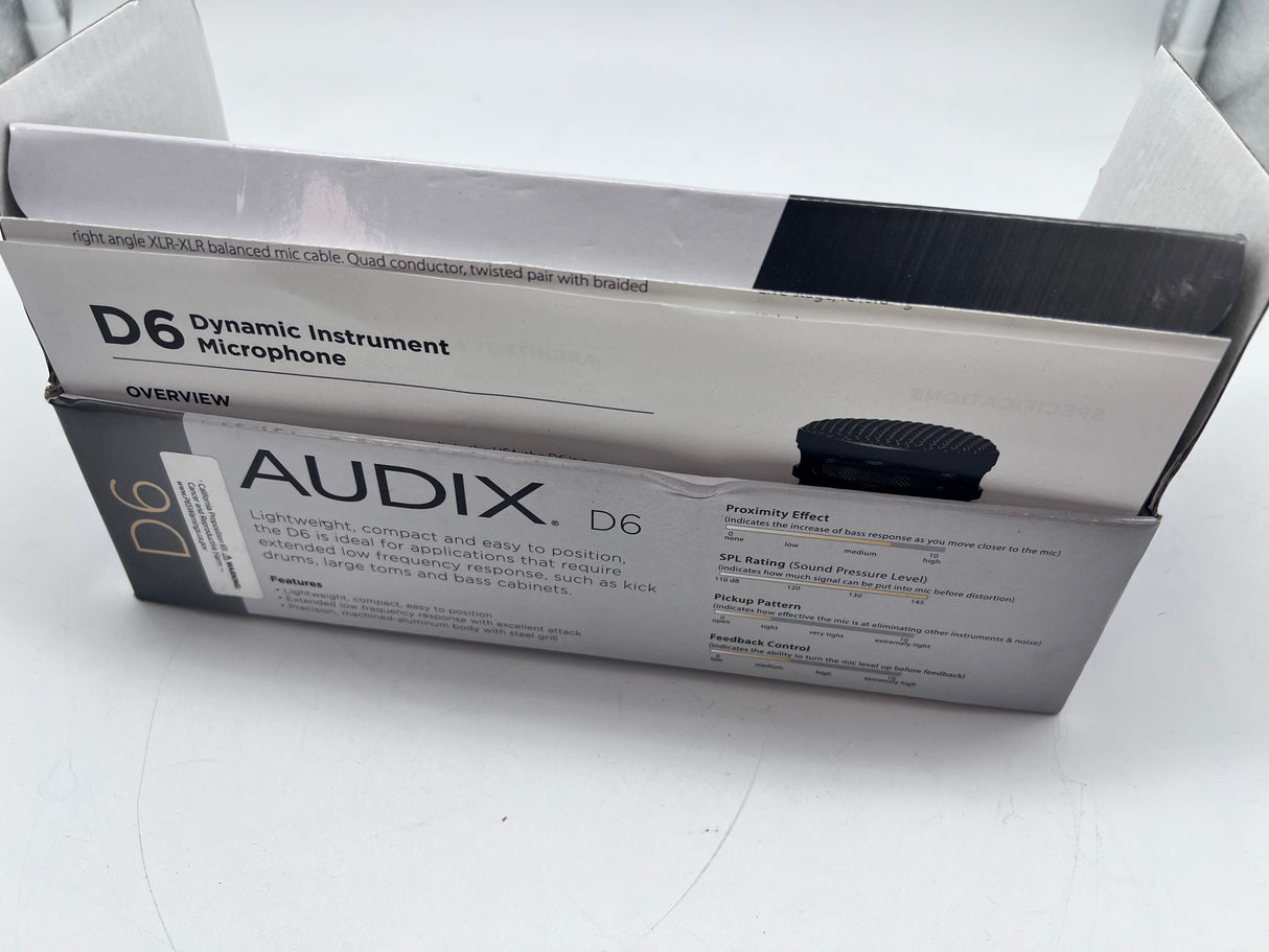 Used Audix D6 Instrument  Microphone