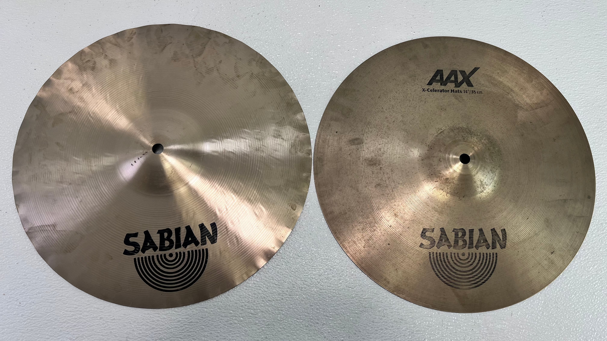 Used Sabian AAX X-Celerator Hi Hats 14"