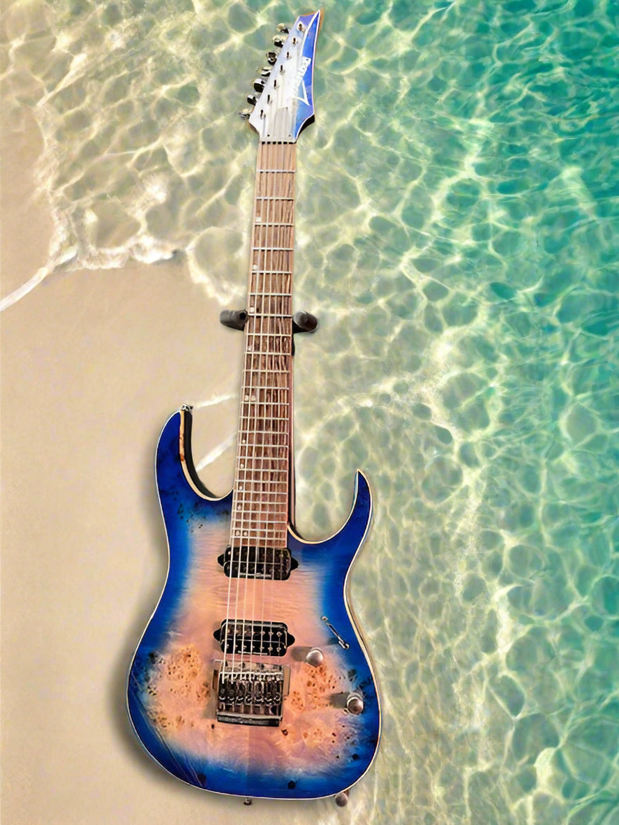 Used Ibanez RG1027PBF Electric Guitar w/Bag - Cerulean Blue (AVAIL 04.12.25)