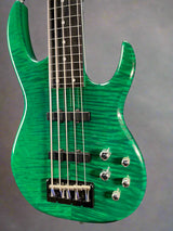Used Carvin LB75 5 String Fretless Bass - Emerald Green