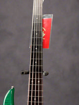 Used Carvin LB75 5 String Fretless Bass - Emerald Green
