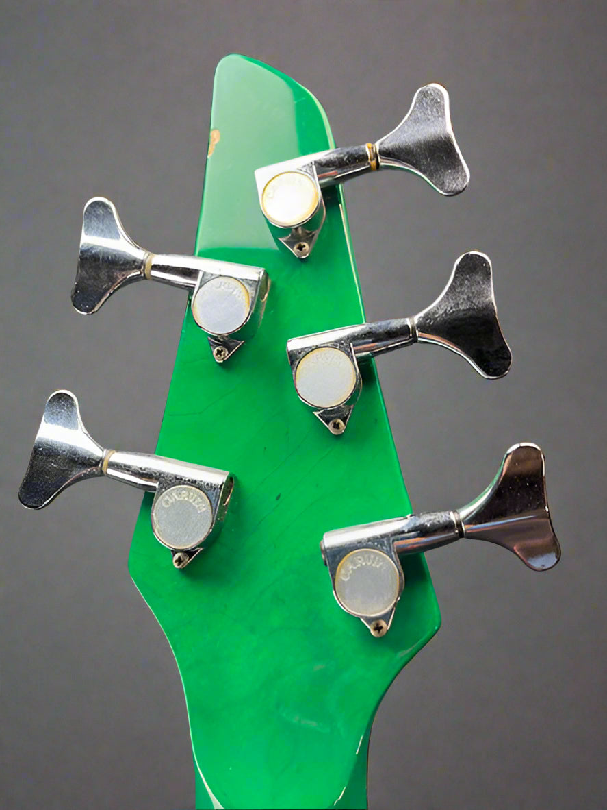 Used Carvin LB75 5 String Fretless Bass - Emerald Green
