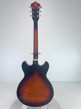 Used Ibanez AS113-BS Hollow Body Electric Guitar- Brown Sunburst W/Gator Case
