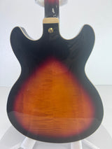 Used Ibanez AS113-BS Hollow Body Electric Guitar- Brown Sunburst W/Gator Case