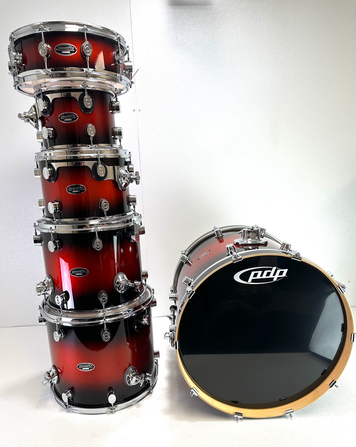 Used PDP Pacific LX Series 6pc Set w/ Chipboard Cases