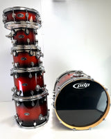Used PDP Pacific LX Series 6pc Set w/ Chipboard Cases
