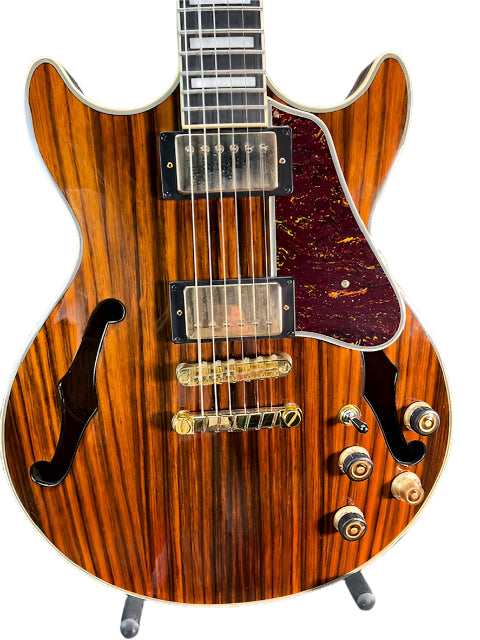Used Ibanez AM93ME Semi-Hollow Body Electric Guitar - Macassar Ebony