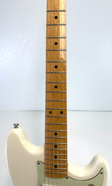 Used Fender Duo Sonic Electric Guitar MN AWT 2019 W/Gig Bag -Cream