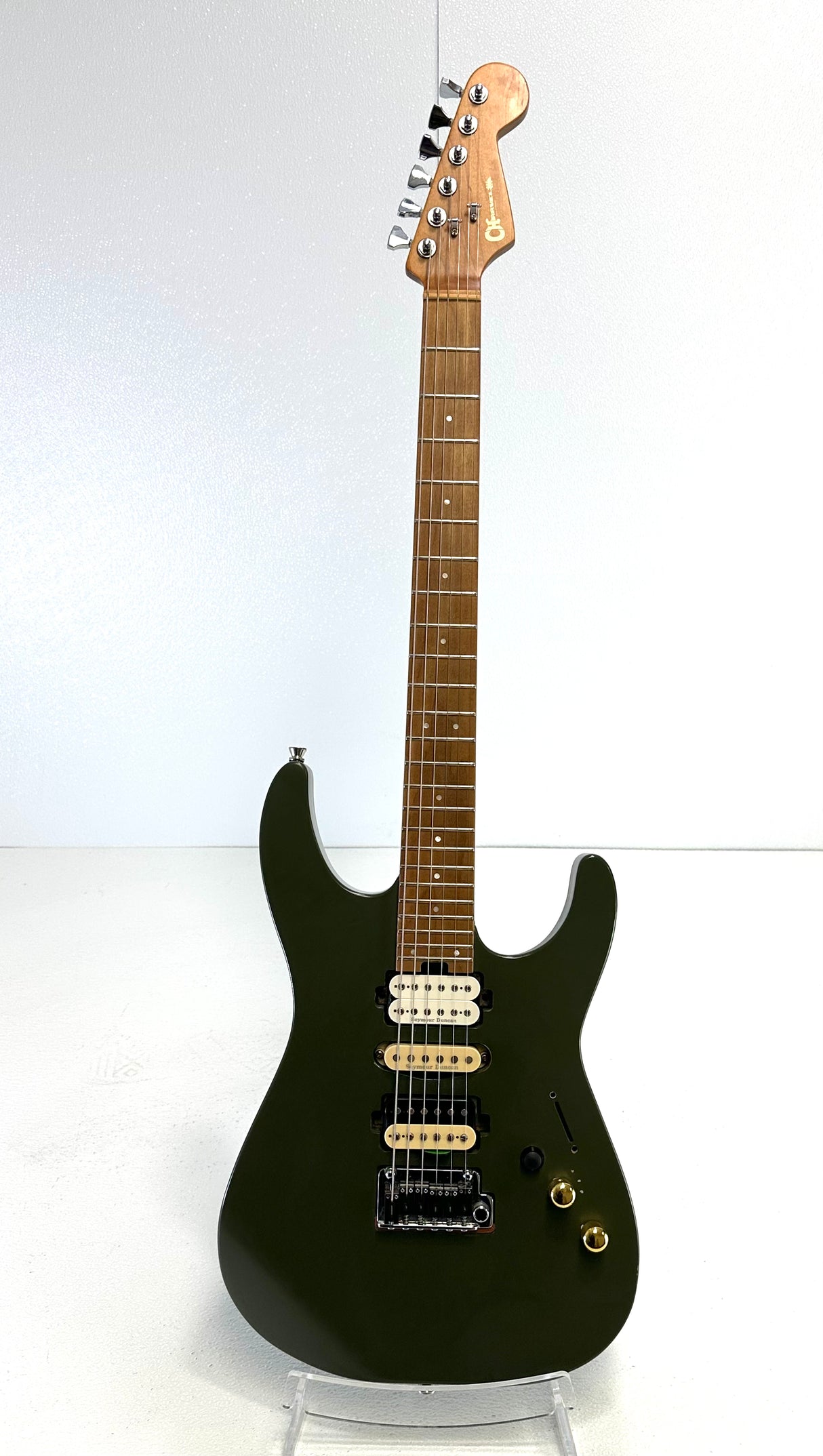 Used Charvel DK24 Olive Drab W/Hard Case