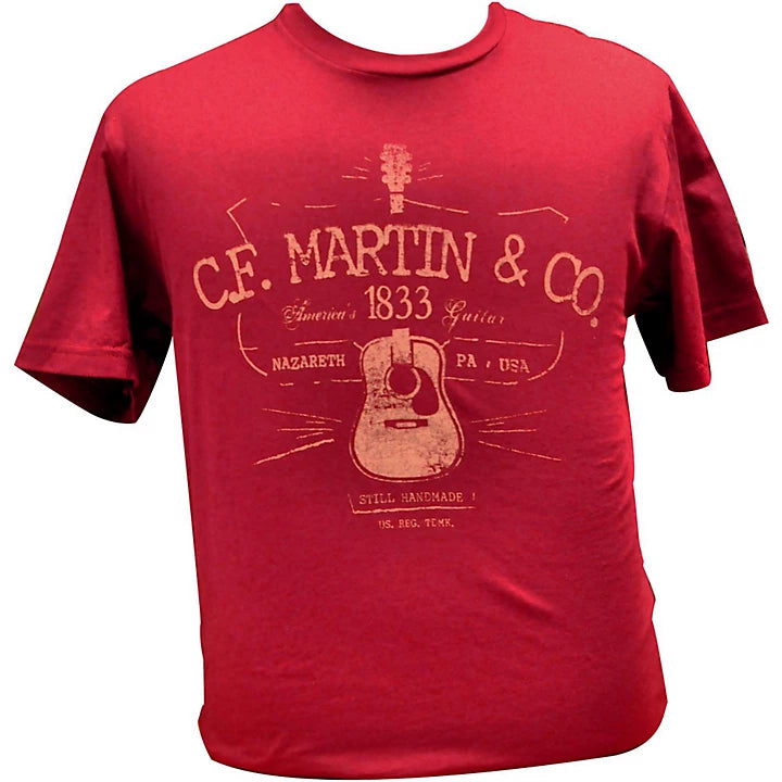 Martin D28 Logo T-Shirt Cardinal - Large