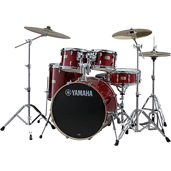 Yamaha SBP2F50 Stage Custom Birch 5-piece Shell Pack with 22-inch Bass Drum - Cranberry Red