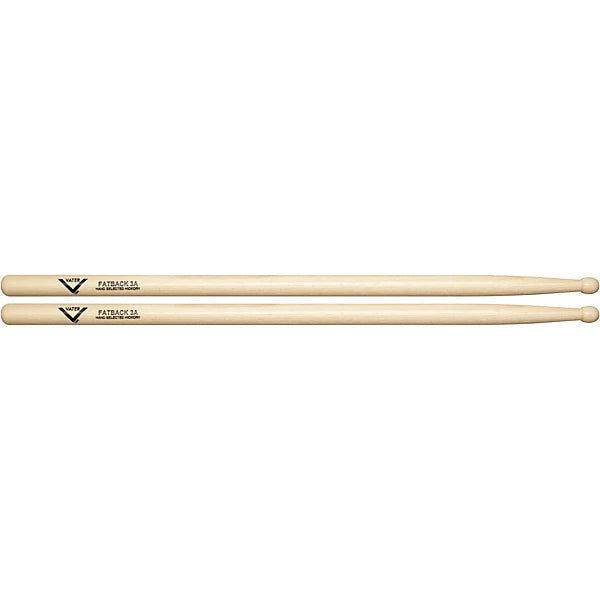 Vater VH3AW American Hickory Fatback 3A Drumsticks - Wood Tip (Pair)