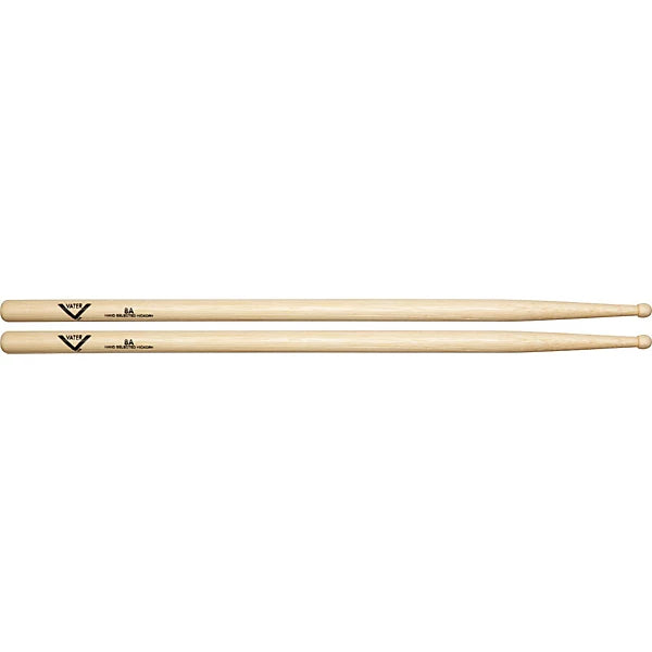 Vater VH8AW American Hickory 8A Drumsticks - Wood Tip (Pair)