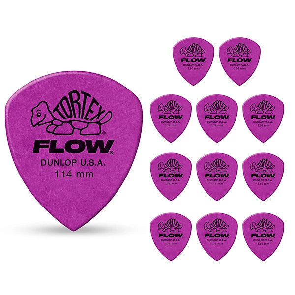 Dunlop Tortex Flow 1.14mm Guitar Picks 12-Pack