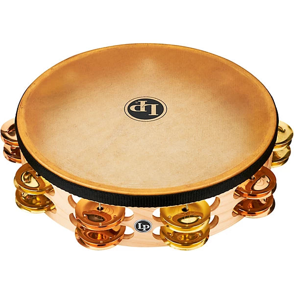 LP Pro Double Row Headed Tambourine 10 in. Brass/Bronze