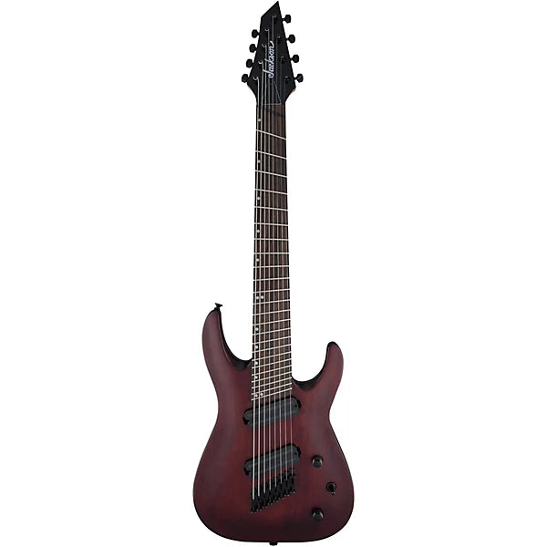 Jackson X Series Dinky Arch Top DKAF8 MS Laurel Fingerboard Multi-Scale Stained Mahogany