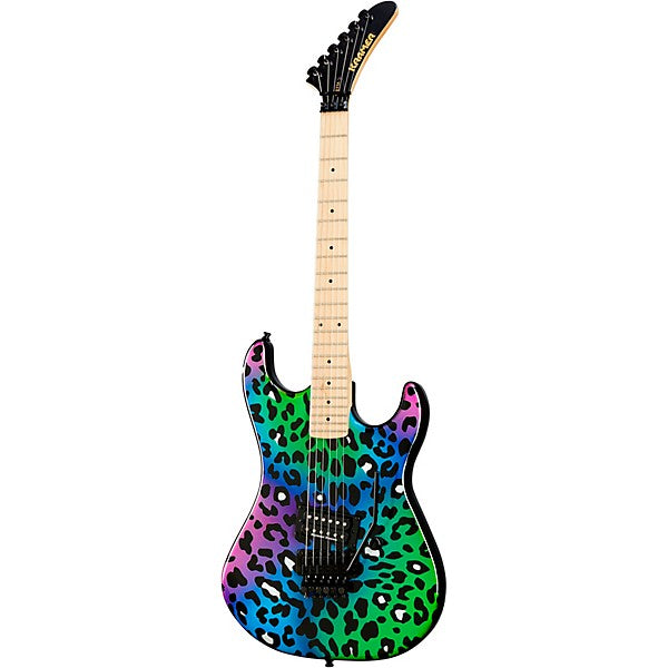 Kramer Baretta Feral Cat Custom Graphic Electric Guitar Rainbow Leopard