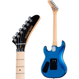 Kramer Baretta "Hot Rod" Custom Graphic Electric Guitar Blue Sparkle with Flames