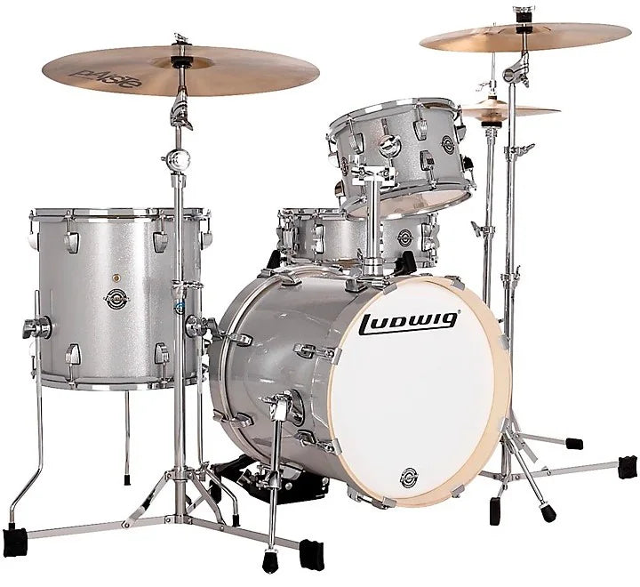 Ludwig Breakbeats by Questlove 4-piece Drum Shell Pack - Silver Sparkle