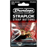 Dunlop Straplok® Dual Design Strap Button Set - Gold