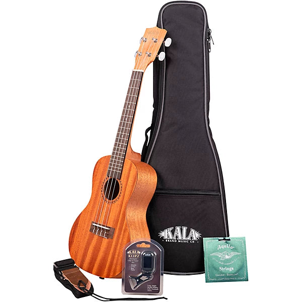 Kala KA-15C Concert Ukulele Bundle - Satin Mahogany