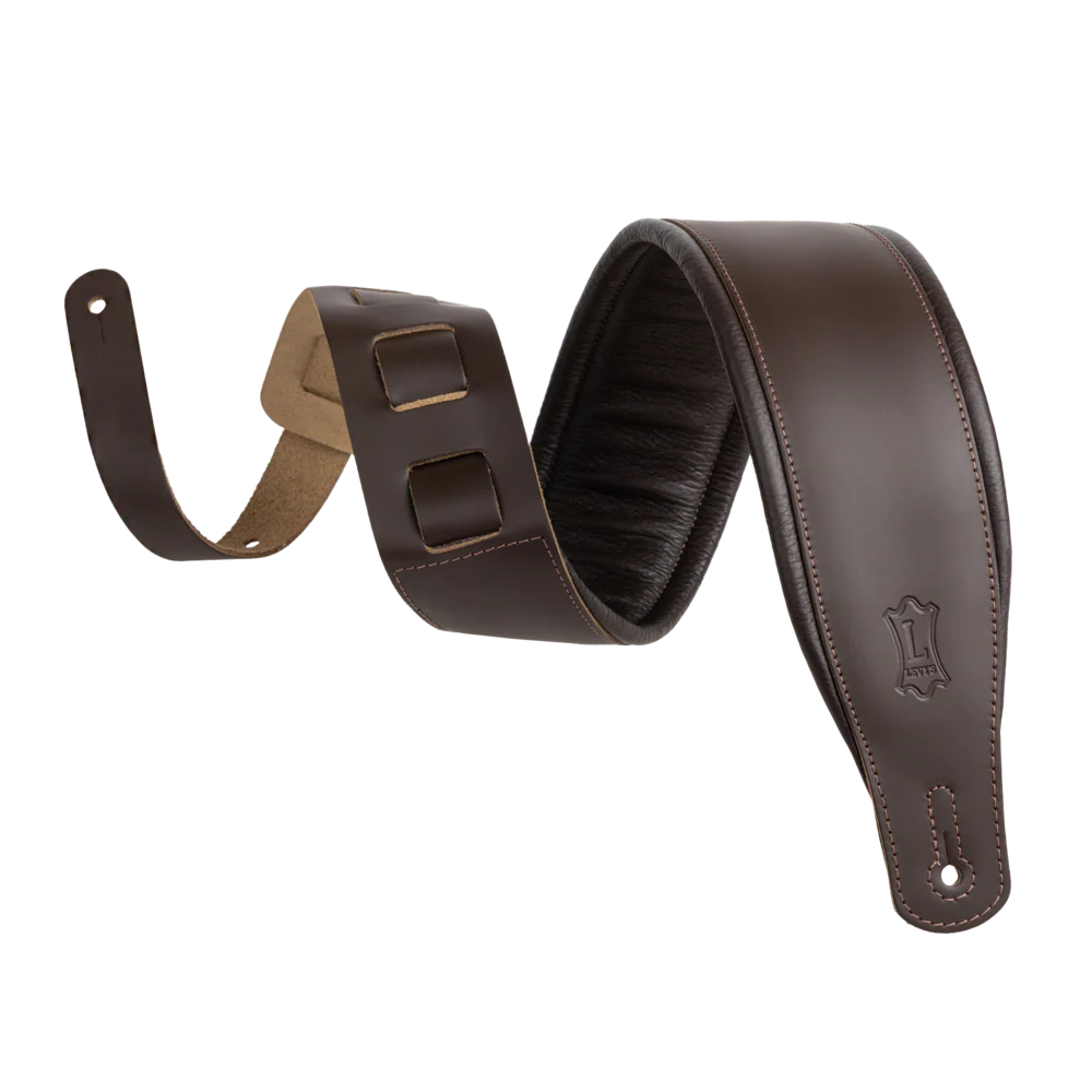 Levy's Amped Leather Series - Dark Brown / Acoustic