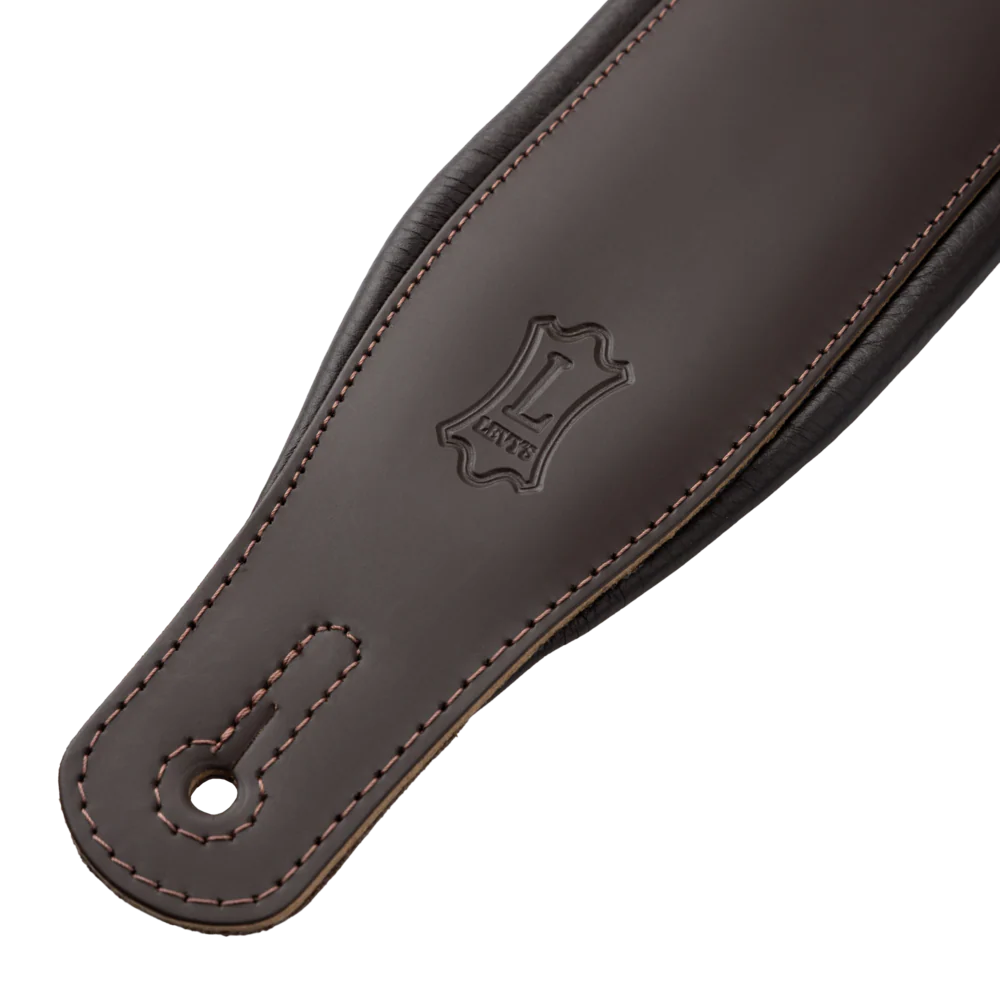 Levy's Amped Leather Series - Dark Brown / Acoustic