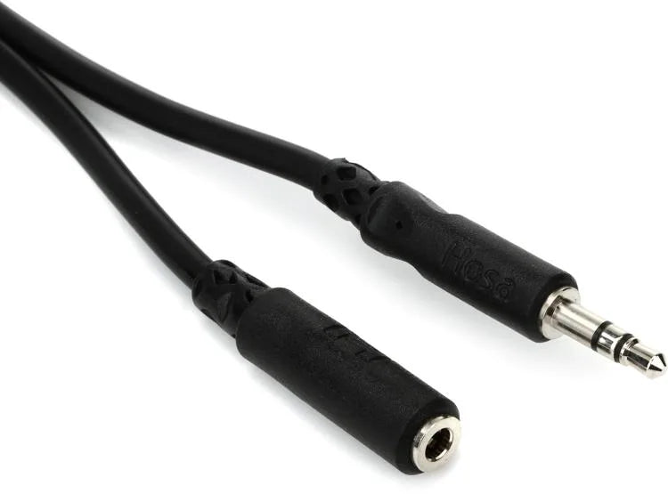 Hosa MHE-125 3.5mm TRS Female to 3.5mm TRS Male Headphone Extension Cable - 25 foot