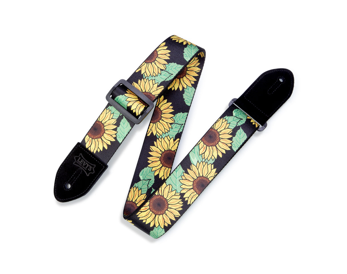 Levy's MP2 Polyester Guitar Strap - Sunflowers
