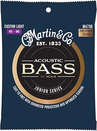 Martin Short-scale Phosphor Bronze Acoustic Bass Guitar Strings - .045 - .096 Custom Light
