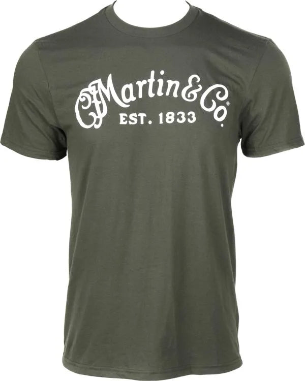 Martin Olive Green Basic Logo T-shirt - Large