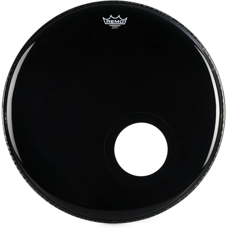 Remo Powerstroke 3, Ebony 22" Diameter, 5" Black DynamO