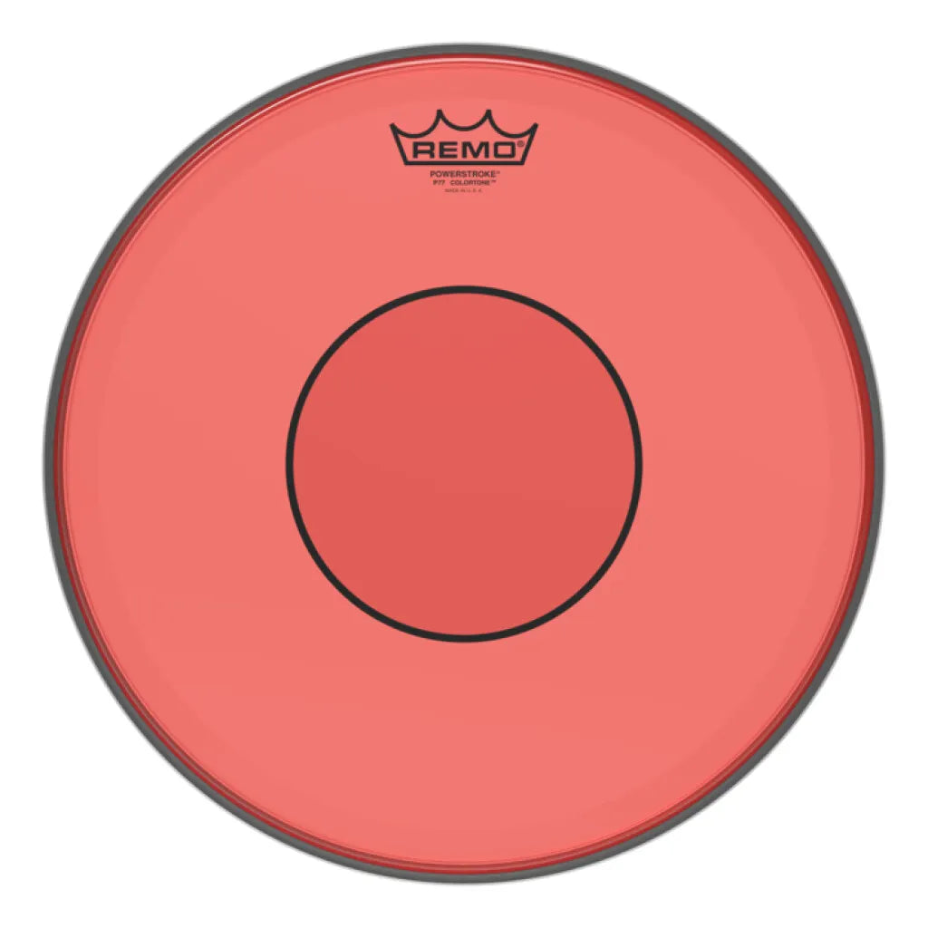 REMO Batter, POWERSTROKE® 77, COLORTONE™, 14" Diameter, Red