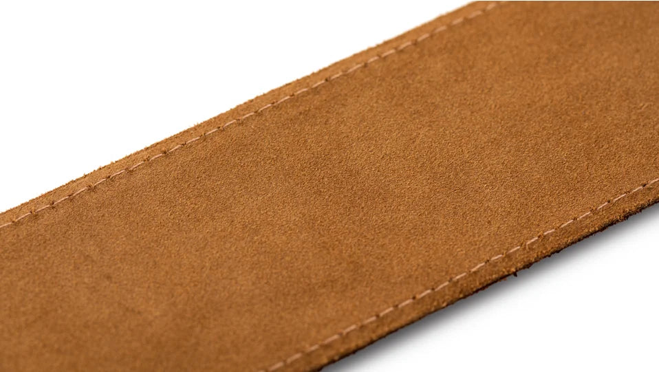 Taylor 2.5" Embroidered Suede Guitar Strap - Chocolate Brown