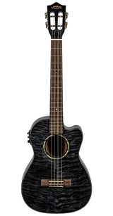 Lanikai Quilted Maple Black Stain Baritone A/E Ukulele