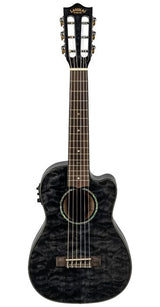 Lanikai QM-BKCEG Maple Black Stain Guitelele A/E Ukulele
