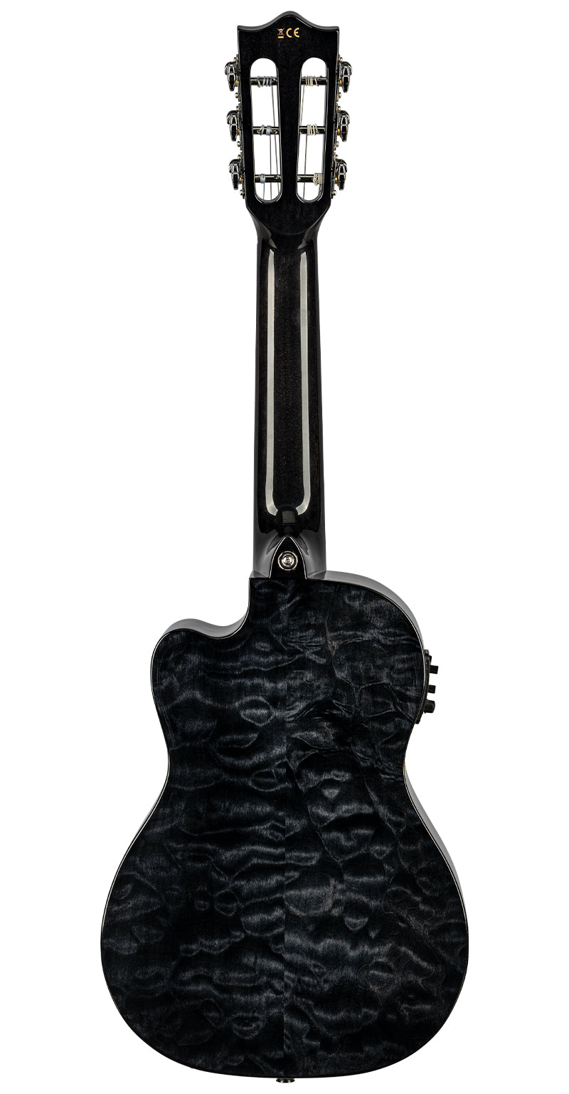 Lanikai QM-BKCEG Maple Black Stain Guitelele A/E Ukulele