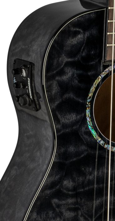 Lanikai QM-BKCEG Maple Black Stain Guitelele A/E Ukulele