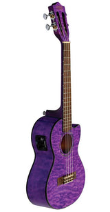 Lanikai Quilted Maple Purple Stain Tenor A/E Ukulele