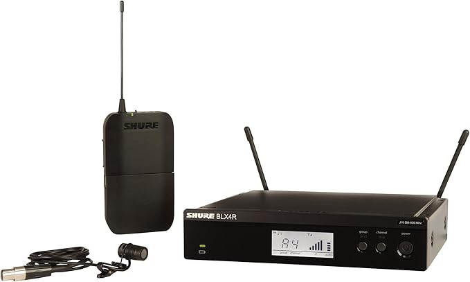 Shure BLX14R/W85M-J11 Rackmount Wireless Cardioid Lavalier Microphone System (J11: 596 to 616 MHz)