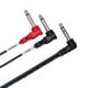 Hosa STP-201RR Insert Cable, Right-angle 1/4 in TRS to Dual Right-angle 1/4 in TS, 1 m